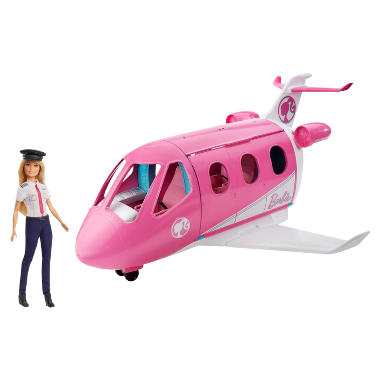 Barbie Dreamplane Transforming Playset with Doll and 15+ Travel-Themed Pieces